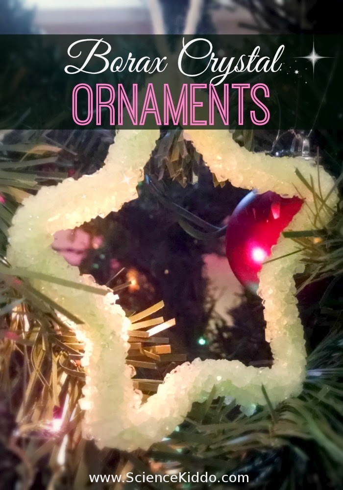 Easily make your own sparkly borax crystal ornaments for Christmas. This is such an easy Christmas activity that turns out gorgeous! My kids love these.