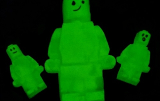 The only thing better than playing with LEGO minifigures and bricks is making your own, especially when they are soft and glow in the dark.