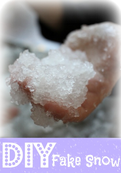 It's easy to make your own fake snow whenever you get the craving for winter play. All you need is one simple ingredient