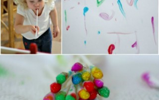 Ready. Aim. Fire! It's time for blow dart painting. Hilariously fun, creative, and active, this art activity for kids is all about the process.