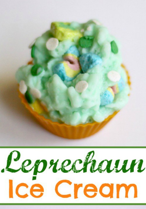 This St. Patrick's Day surprise your kids with tasty leprechaun ice cream at the end of the rainbow. Making this sweet treat also teaches them cool science!