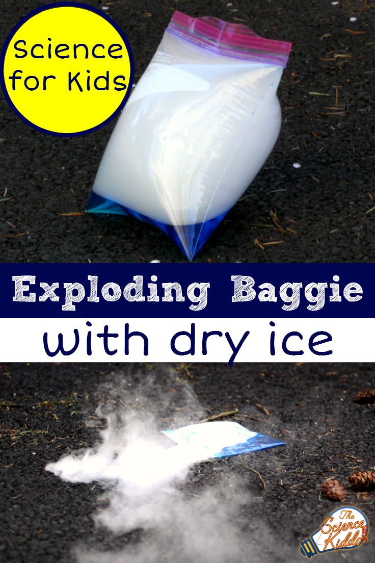 Doing this exploding baggie dry ice experiment is an easy and exciting science experiment to teach kids about pressure and changing states of matter.