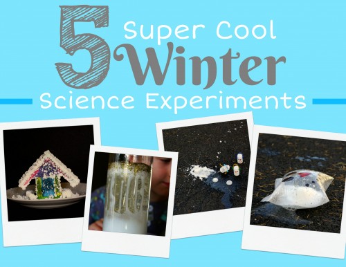Winter science experiments for kids ages 4-10. Includes free printable worksheets with each experiment.